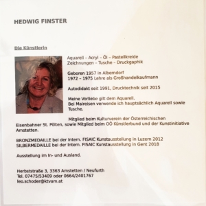 Lebenslauf Hedwig Finster